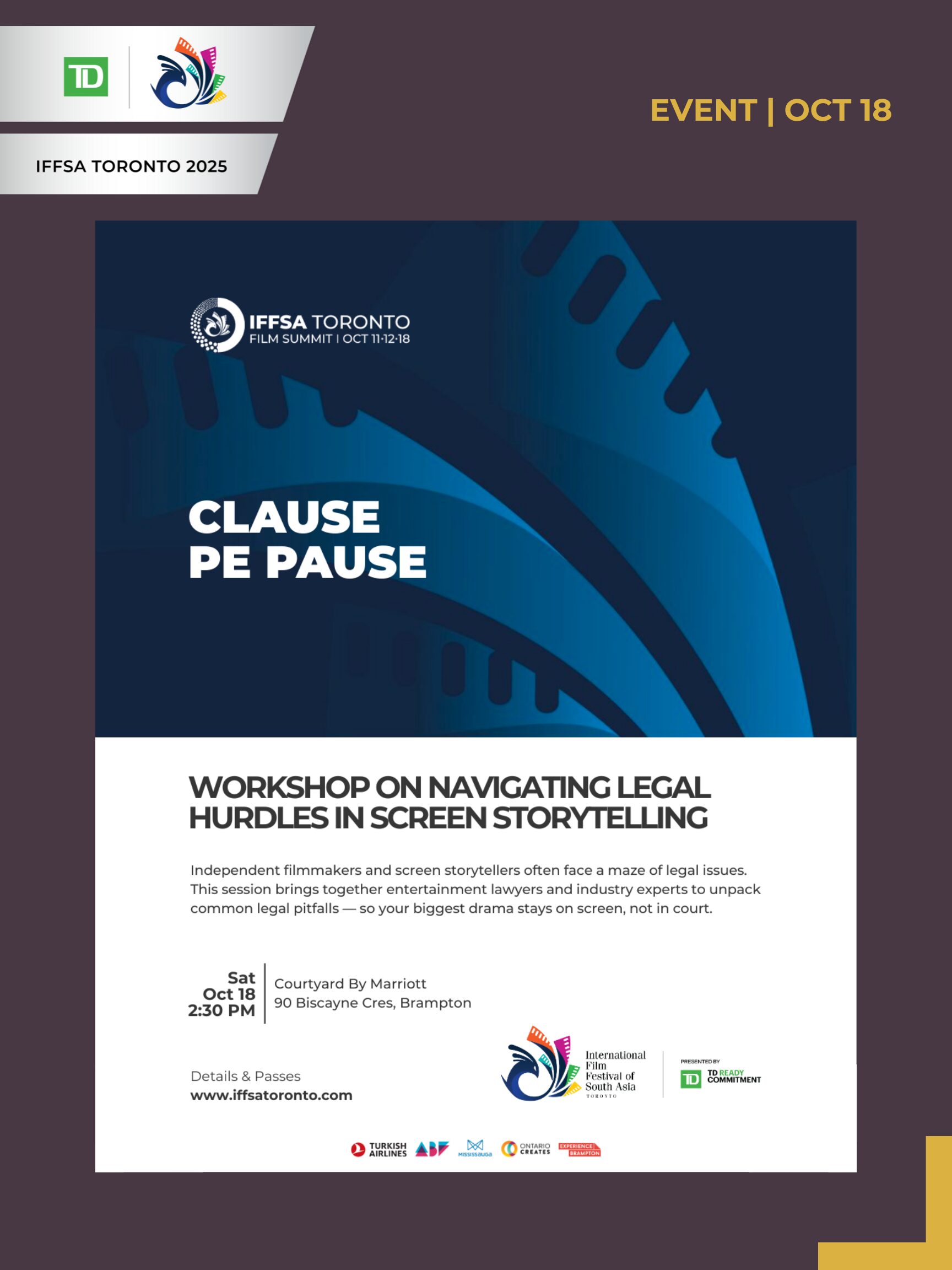 CLAUSE PE PAUSE: WORKSHOP ON NAVIGATING LEGAL HURDLES IN SCREEN STORYTELLING