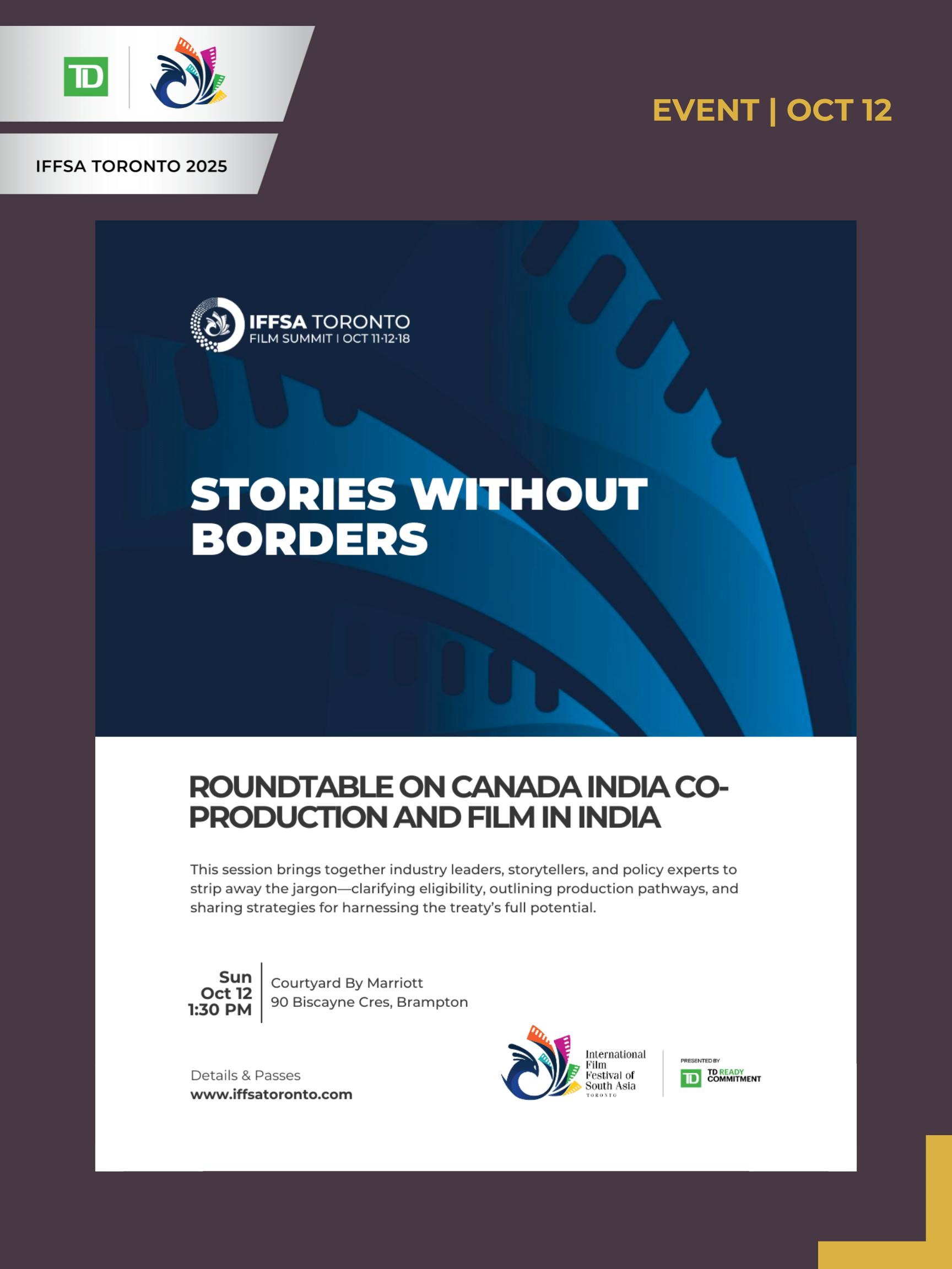 STORIES WITHOUT BORDERS: ROUNDTABLE ON CANADA-INDIA CO-PRODUCTION AND FILM IN INDIA