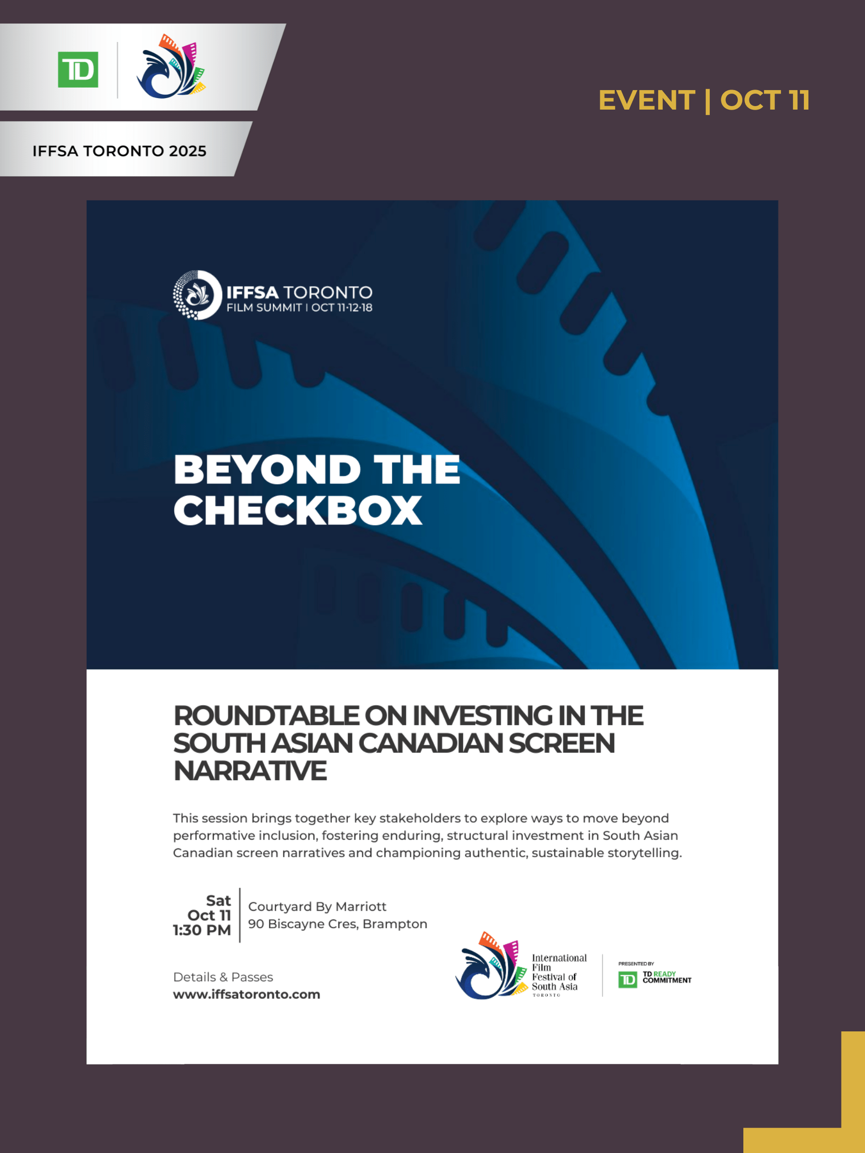 BEYOND THE CHECKBOX: ROUNDTABLE ON INVESTING IN THE SOUTH ASIAN CANADIAN SCREEN NARRATIVE