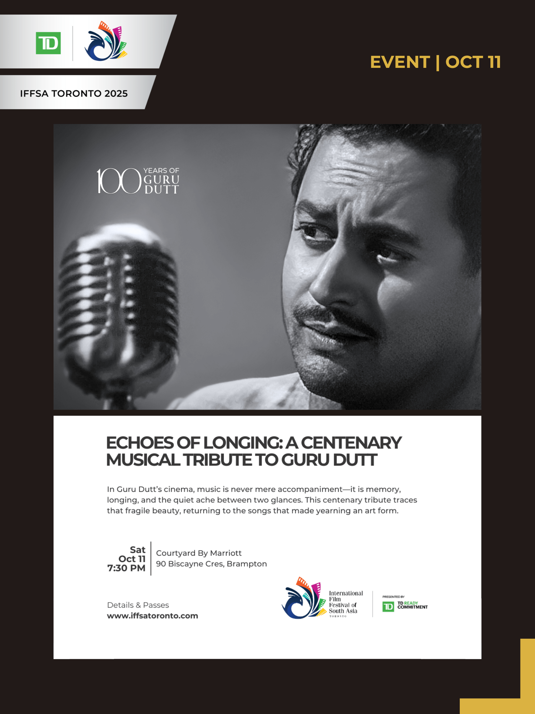 ECHOES OF LONGING: A CENTENARY MUSICAL TRIBUTE TO GURU DUTT