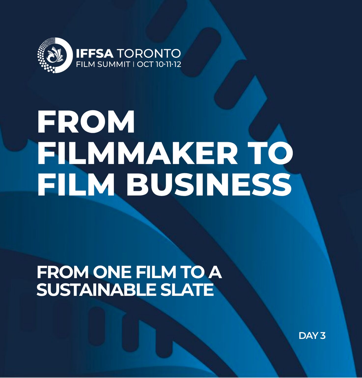 Day 3 | Event 5FROM FILMMAKER TO FILM BUSINESS:
From One Film to a Sustainable Slate
Date: Monday, Oct 12 | 6:30 PM
Venue: Courtyard By Marriott, 90 Biscayne Cres Brampton
DETAILED DESCRIPTION
FROM FILMMAKER TO FILM BUSINESS
From One Film to a Sustainable Slate
What changes when you stop thinking about the next film and start thinking about the next five? From Filmmaker To Film Business explores the shift from project-by-project filmmaking to building a sustainable screen business—developing a pipeline, assembling a balanced slate, managing IP and rights, creating financing strategies, building long-term producing and industry relationships, and putting in place the infrastructure that allows one project to fuel the next.
Because longevity in film is not only about making great work—it is about building the engine that keeps you making it.